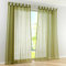 SIMPVALE 2 Stücks Voile Vorhänge zu Gürtelschlaufe transparent Vorhänge Fenster Balkon aus Tüll Breite 140cm, Polyester, Dunkelgrün, Höhe 245cm