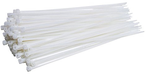 1000 Stück Profi Kabelbinder weiss Industriequalität 140 mm x 3,6 mm 18,2 kg Zugkraft Nylon cable ties für Industrie PC Garten von Damstone