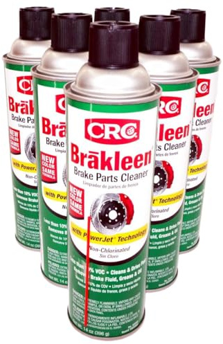 CRC Brakleen 05050 Brake Parts Cleaner - 50 State Formula with PowerJet Technology (6 Pack)