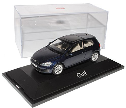 Herpa Volkwagen Golf VII 7 3 Türer Dunkel Blau Ab 2012 1/43 Modell Auto