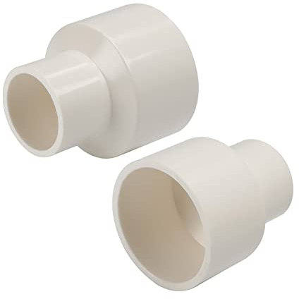 MroMax Hub di accoppiamento riduttore in PVC da 40 mm x 25 mm ID da Hub tubo adattatore connettore Fix Hold tubi corrispondenti bianco 2 pezzi