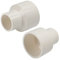 MroMax Hub di accoppiamento riduttore in PVC da 40 mm x 25 mm ID da Hub tubo adattatore connettore Fix Hold tubi corrispondenti bianco 2 pezzi