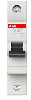 ABB SH201-B6 - Interruttore miniaturizzato, 1 polo, 6 Amp (ABB2CDS211001R0065)