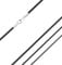 Ziegenleder Kette, Leder-Band, Leder-Collier schwarz, robuste und weiche Glattleder mit 925 Silber Karabiner 1mm, 2mm breit, Länge wählbar (45, Silber 1mm)