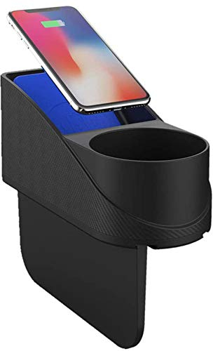 Braveking1 Kabelloses Auto Ladegerät mit Getränkehalter Qi Wireless Charger Handyhalterung Kfz Induktive Ladestation Schnellladung für iPhone 11SE 11Pro XS Max XR 8 Samsung S20 S10 S9 S8 Huawei usw