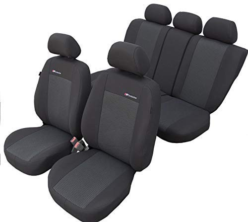 ERJOT DCT-EXC Exclusive Komplett Set maßgefertigte modellspezifische Sitzbezüge kompatibel mit Ford Fiesta MK7 Autositzbezüge Velour