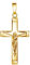 JEVELION Kruzifix Kreuz-Anhänger Goldkreuz Jesus Christus für Damen, Herren und Kinder als Kettenanhänger 585 Gold 14 Karat