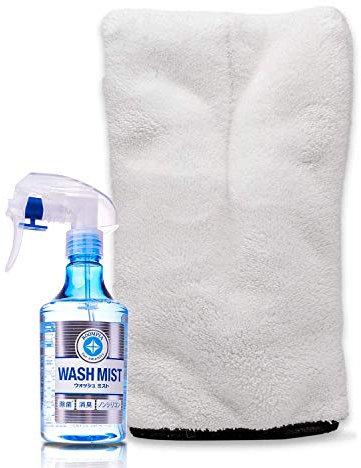 detailmate Innenraumreiniger Set: Soft99 Wash Mist 300ml Mikrofaser Präzisionshandschuh 1000GSM