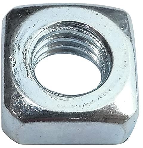 AERZETIX - Set di 100 dadi quadrati M6 smussati 10.0x5.0mm filettatura metrica - in acciaio al carbonio - C49552