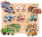 PikatoyZ® Montessori Spielzeug ab 1 Jahr, 2 und 3 Jahre – Holzpuzzle mit Hilfsfahrzeugen – Kinderpuzzle und Steckspiel Kleinkinder