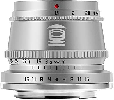 TT Artisan Conector para Objetivo Leica L Sigma Panasonic Mount Silver, 35 mm, F1.4 APS-C, Objetivo Gran Angular con Enfoque Manual, Negro