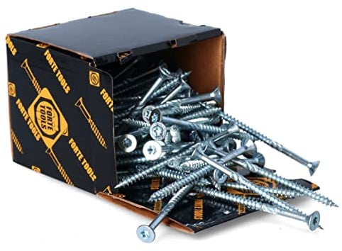 FORTE Tools Universal Holzschraube 4,0 x 50 mm T20 200 Stk. (000040113870) silber verzinkt Torx Senkkopf Teilgewinde