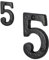 Antique Black Door Numbers Screw On 3 Inch Cast Iron Number 5 Door Number Elegant and Bold Door Numerals Suitable for All Door Types Including Wooden uPVC and Composite.