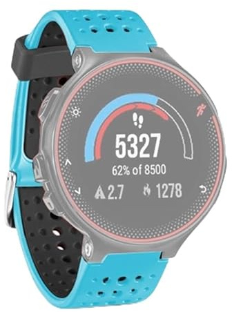 Desconocido Armband für Garmin Forerunner 220 230 235 630 620 735XT Himmelblau Schwarz