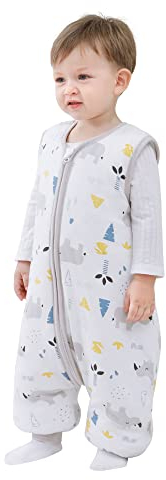 Mosebears Baby-Schlafsack für das ganze Jahr, Schlafsack für Kinder, 2,5 Tog, Schlafsack, 100% Reine Baumwolle, Verschiedene Größen, Frühling, Sommer, Herbst, Winter, Schlafdecke
