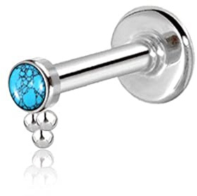 viva-adorno 1,2mm Labret Lippen Piercing Madonna Tragus Helix Ohr Piercing Stecker Z557