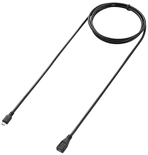 Renkforce USB-Kabel USB 2.0 USB-Micro-B Stecker, USB-Micro-B Buchse 1.80m Schwarz vergoldete Steckko