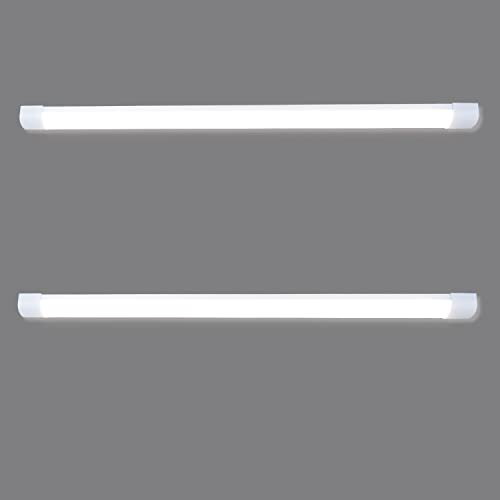 CBJKTX 2ER LED Deckenleuchte 120CM Deckenlampe - 36W 3850LM Werkstattlampe Kellerlampe Flach Neutralweiß 4000K Küchenlampe Energiesparen Röhre Abstrahlwinkel 180 ° für Garage Küche Warenhaus Keller