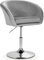 GIANTEX Barhocker höhenverstellbar Samt, Gepolsterter Barstuhl Polsterstuhl 360°drehbar, Drehhocker Drehstuhl Drehsessel ergonomisch mit Lehne, Akzentstuhl Esszimmerstuhl (Grau)