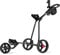 SPOTRAVEL 3 Wheel Golf Push Pull Cart, Folding Lightweight Golf Trolley with Foot Brake, Adjustable Handle and Umbrella & Cup Holder, Lightweight Golf Bag Holder (Black, 134 x 60 x 119cm)