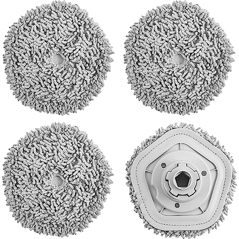 Choonjin 4 Piezas Trapo Reemplazo para Xiaomi Dreame W10 / W10 Pro Robot Aspiradora, Cabezal de Repuesto de Paño de Limpieza, Lavable Almohadilla de Trapeador, para Todo Tipo de Suelos
