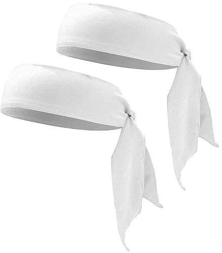 Casiler 2pcs Sport Biege Back Back Stirnband Baumwolle Spandex Haarkrawatte Sport Tennis Stirnband Frauen Männer Haarband