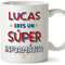 MUGFFINS Tazas Personalizadas para INFORMÁTICO hombre - En Español - Eres Súper - 11 oz / 330 ml - Regalo Personalizable original y divertido
