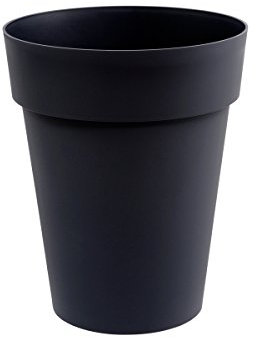 Pot de fleur rond Toscane Ø 44 x H.53 cm - Anthracite - Eda