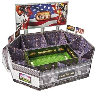 SNACKADIUM PRO - SNACKSTADION für American Football Fans, Geschenk zum Super Bowl Geburtstag oder Feier, Snackstadium passend zur NFL - XFL - ELF (Teamfarbe Blau)