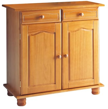 Aparador, Pino Macizo. Serie Canet. Medidas 86x42 cm, (AltoxFondo) (88 de Ancho, Miel)