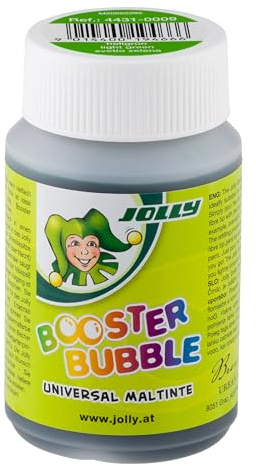 JOLLY Booster Bubble, ungiftige Universal Maltinte, Hellgrün, zum Malen geeignet, auswaschbare Tinte, 100ml ausreichen für 40 Booster XL Nachfüllungen, für Kleinkinder ab 3 Jahren