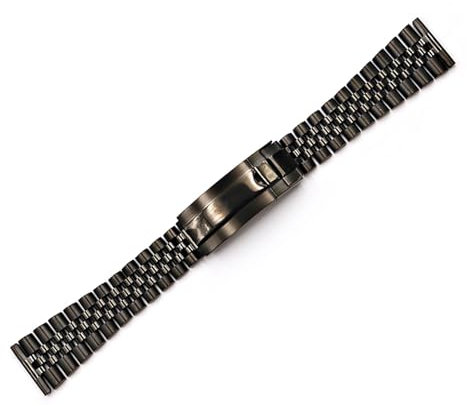 PRIMUZ Rolamy 20 22mm Watchband Strap For Omega IWC Tudor Breitling Wrist Bracelet Stainless Steel Glide Lock Replacement Strap (Color : Two tone Rose gold, Size : 20mm)