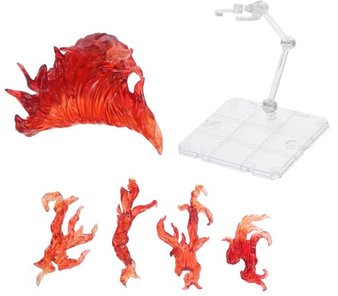 Vaguelly Flame Effect Action Figure Stand Red Fire Special Effects for Model Toy Display, Doll Model Support Rack Holder for Collectors and Hobbyists