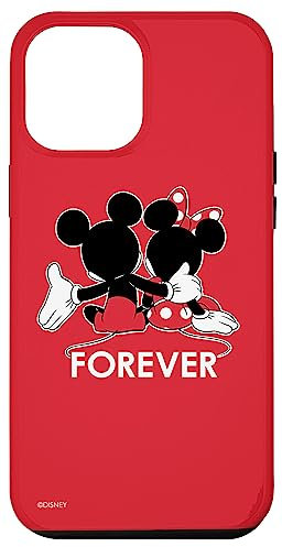 iPhone 12 Pro Max Disney Mickey and Minnie Mouse Silhouettes Forever Red Case