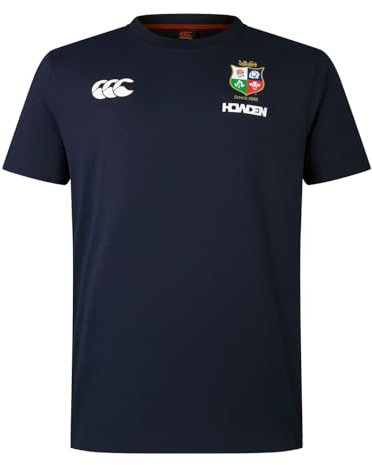 British & Irish Lions Men's Canterbury 2025 Cotton Rugby Jersey Tee, Dark Sapphire, L