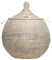 YAADU geflochtener Korb mit Deckel – Aufbewahrungskorb, Korb für Decken & Spielzeug, Afrikanischer Korb, Wäschekorb, Handtuchkorb, Aufbewahrungsbox, Dekokorb Höhe 45cm, Modell Soma (Weiß)