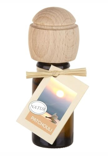 Piccolino Duftöl – Handgefertigt mit Buchenholzverschluss | Ätherische Öle Patchouli 10 ml