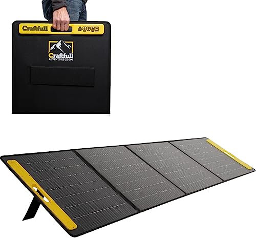 Craftfull Solarpanel faltbar 60w 100w 200w 300w - Solartasche Outdoor - Solarmodul für tragbare Powerstation - Balkonkraftwerk - Solaranlage mit 3x USB Anschluss - Solargenerator (0% Mwst. & 300 Watt)