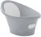 Shnuggle Bañera para bebé recién nacido, refuerzo integrado y respaldo suave, apto para recién nacidos, soporte de asiento de baño incluye tapón, guijarros con respaldo gris