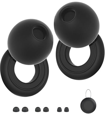 Ear Plugs for Sleeping,Ultra-Comfy Silicone Earplugs with 6 Pairs Earplugs in S/M/L,28dB Ear Plugs Noise Cancelling for Sleeping,Work,Study,Travel