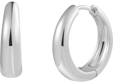 XENOX® Dome Large Creolen - Damen Ohrringe aus hochwertigem 925/- Sterlingsilber | XS10372