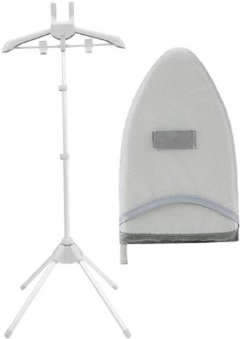 Zerodeko 1 Juego Percha Percha Rejilla para Planchar Ropa Percha para Planchar Ropa Percha para Ropa Vapor Soporte para Colgar Ropa Estante para Planchar Ropa Aleación De Aluminio Grey