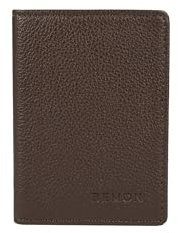 BEMON Porte Cartes en Cuir Enzo (Chocolat)