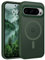 YINLAI Custodia per Google Pixel 9 Pro, compatibile con MagSafe, Google Pixel 9, magnetica, trasparente, opaca, antiurto, protezione militare, per Google Pixel 9/9 Pro 6.3, verde