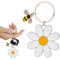 Porte-Clés Fleur de Marguerite,Porte Clés Abeille-Marguerite,Porte-Clés Floral Décoratif,Décoration de Clés Florales,Porte Clés Mignon,pour Porte-Clés,Sacs à Main,Accessoires de Cadeaux et Autres