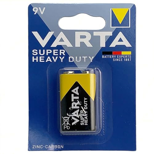 Varta Batterie Transistor 9 V PP3 6LR61 Superlife Power Zinc | 4 paquets de 1 pièce | puissants et durables pour appareils énergétiques | pour télécommandes, détecteurs de fumée et appareils