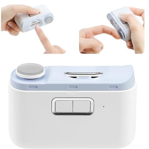 Aischens Taille-Ongles Électrique Automatique 4 en 1 Amélioré 2025 – avec Rangement pour Polissoir,Coupe-Ongles Électrique pour Pieds (Séniors,Adultes et Bébés),Lime à Ongles Éclairante