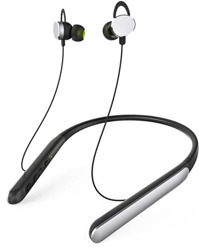 LOBKIN Appareils Auditifs, Casque Amplificateur de Son Auditif Rechargeable avec Réduction du Bruit, Écouteurs Tour de Cou 80 Heures d'Autonomie, 4 Modes (Noir)