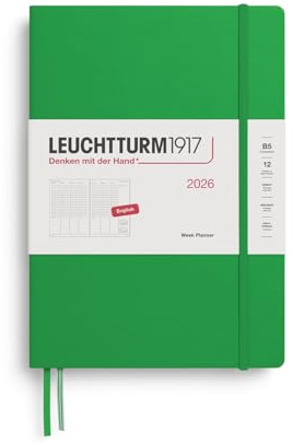 LEUCHTTURM1917 372756 Wochenplaner Composition (B5) 2026, Spring Leaf, Englisch