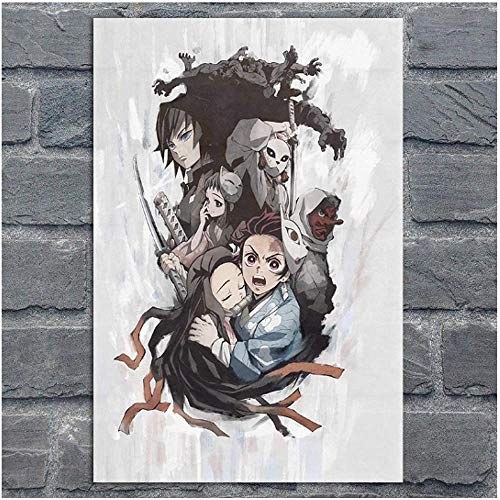 VGJM Adult 5D Diamond Painting Set Demon Slayer Tanjiro Nezuko Anime Art Crafts for Home Wall Decoration -40x40cm